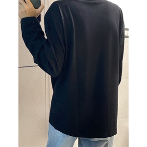 抖音得物二开现货供应春装重磅美式高街宽松印花长袖T恤CT903图片