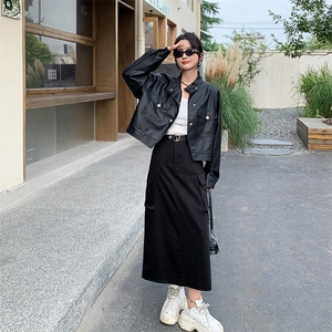 高级感休闲小皮衣外套女2024春季新款时尚百搭短款pu皮衣时尚夹克图片