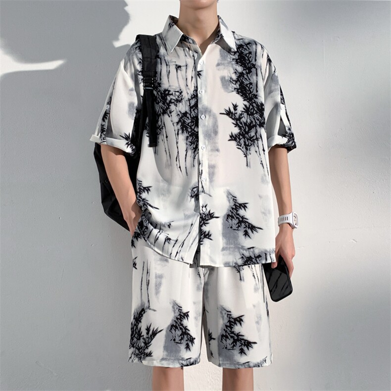 1短衬CS77033特P25DK77055特P18无差价套装TZ77066特P43大码M-5XL，男装休闲套装，星座226-2