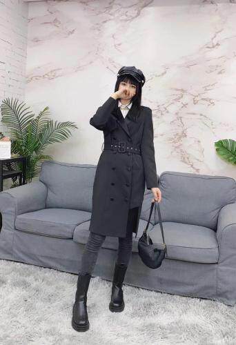 2021新款春装设计师款风衣裙现货,女装风衣,艾涵o