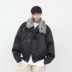 美式甜辣短款毛领棉服棉衣外套女2025冬季新款夹棉棉袄外套，男装棉衣，星座1210-1