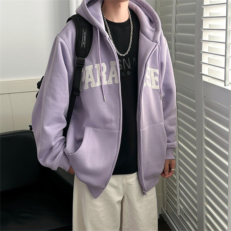 现货重磅宽松休闲绣花连帽卫衣外套男潮牌上衣A351-AW2499-P105，男装夹克，电商A351