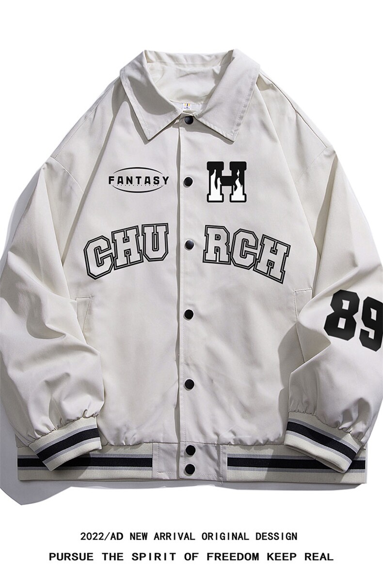 白底2024秋季新品潮牌印花飞行员教练服宽松夹克外套-G721P75K88,男装夹克,电商A247-1