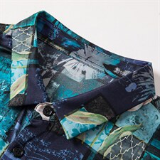 BB3959钱塘2020-2新款男士衬衫商务休闲长袖花衬衣P300，男装衬衫，钱塘207-2