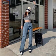 牛仔裤，女装牛仔裤，六月(4F)