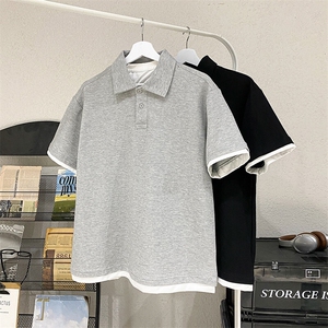 假两件短袖polo衫痞帅美式复古潮牌穿搭 9029-P42图片