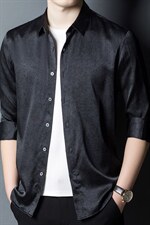 长袖衬衫男秋季薄款商务休闲时尚高级感免烫衬衣2023新款，男装衬衫，电商B212（原钱塘6029）