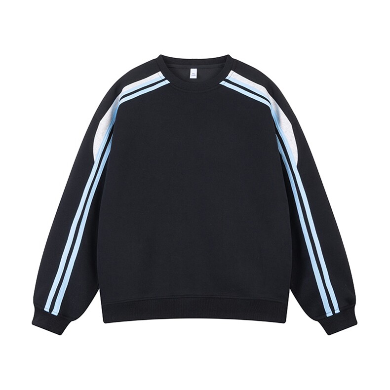 1018-W735-P32新品撞色卫衣2025秋季时尚百搭款男宽松圆领打底衫,男装T恤,星座1018