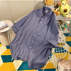 七分袖衬衫男港风日系春季韩版潮流帅气衬衣CS111P38图片