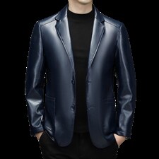 BF22665钱塘2020-2中青年男士秋冬季厚款加绒时尚休闲夹克P132，男装皮衣，钱塘207-2