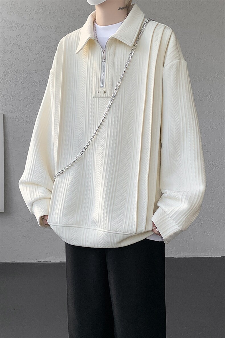 现货WY10167-特P45控88新款高品质大码百搭宽松半拉链卫衣男,男装卫衣,电商A059