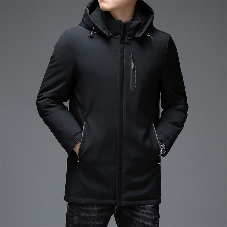 冬季新款男士商务休闲上衣中年可脱卸帽羽绒服男装加厚保暖外套,男装羽绒服,电商B212（原钱塘6029）