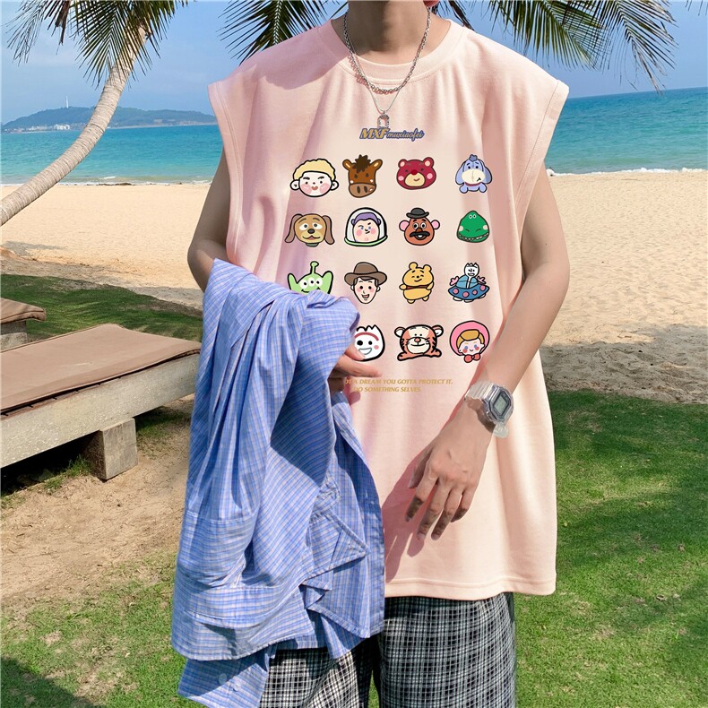 量大图低自动【有货】纯棉背心HD019-1-BX2525-P20，男装背心/马甲，电商019-1