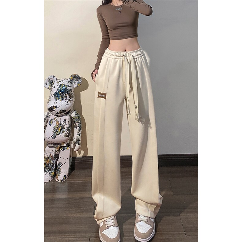 Q2171-TP40控价58秋季新款贴标长裤男个性运动直筒百搭休闲裤子，男装休闲裤，电商A102-1