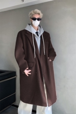 长款过膝男装呢料呢子大衣冬季呢子连帽外套XZ514-2-24251-P135，男装毛呢大衣，星座514-2(原B239)
