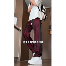 ！冰丝裤男夏季薄款高级感垂感阔腿休闲裤BK0003-特P30，男装休闲裤，电商B388