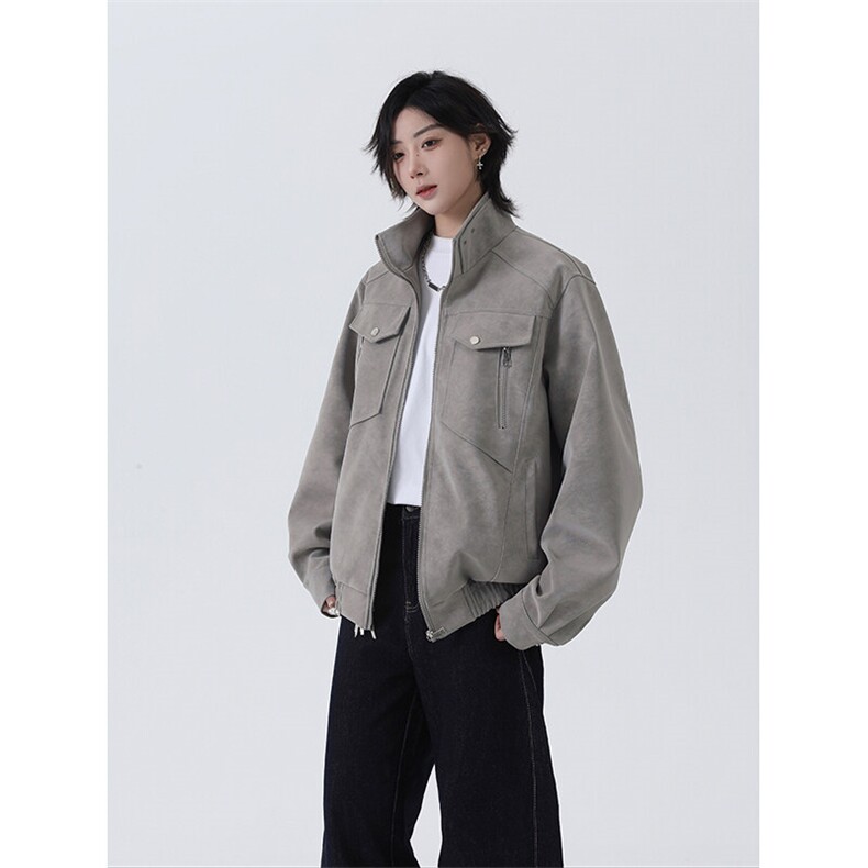 春季新款港风拼接贴袋设计离开夹克外套潮XZ213-JK1002-P85控128,男装夹克,星座213