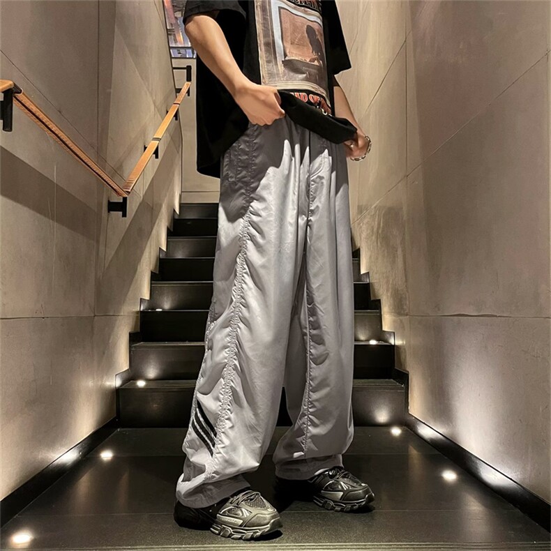美式机能风冲锋裤男ins潮牌直筒高街vibe防水休闲裤子QK320-P32,男装休闲裤,星座1008