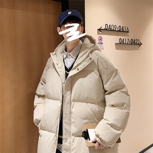 情侣款连帽棉衣男冬季加厚男士棉服潮流棉袄纯色A266-WT09-P65图片