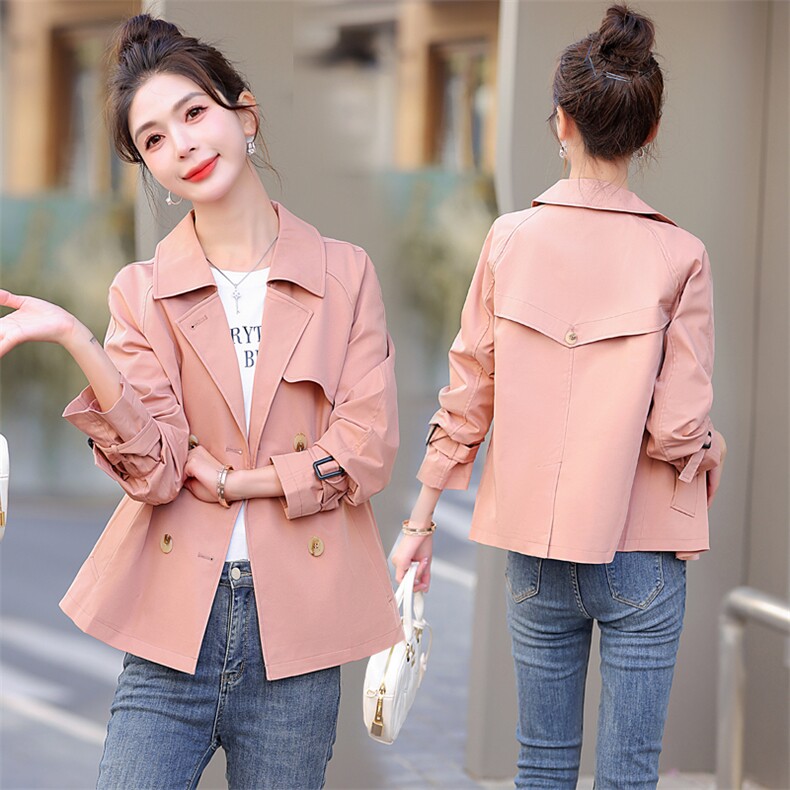 现货！小个子短款风衣女气质显瘦高级感韩版春秋上衣，女装短外套，今喜