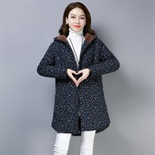 碎花排多扣潮流拼接气质休闲时尚长袖2020年冬季短外套，女装短外套，独衣靓
