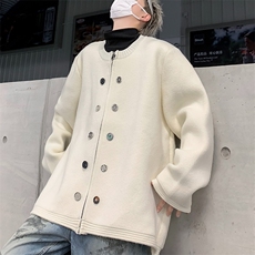 春秋重磅小香风加厚针织开衫宽松小众拉链毛衣外套男女MY282/P52，男装针织衫/毛衣，星座506