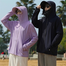 夏上新中性冰感运动防晒衣可拆卸帽檐上衣外套男女情侣9109-P45，男装防晒衣，电商A441-1