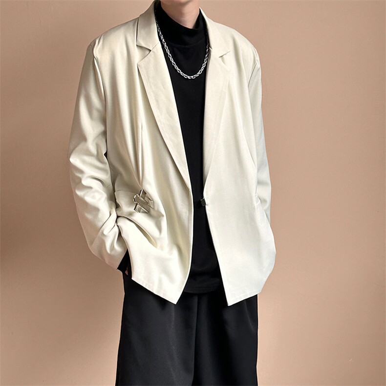 现货铁扣高级感西装外套宽松休闲设计感西服A351-AX2480-P125,男装西服套装,电商A351