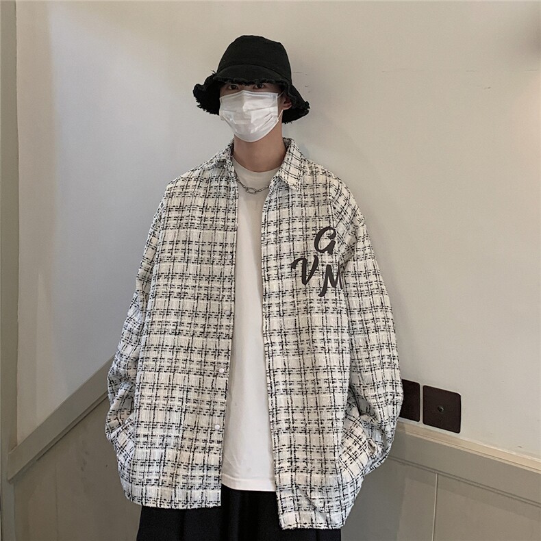 1港风长袖夹克男大码中性风情侣潮大皂风夹克男CCS8019P45控68图片
