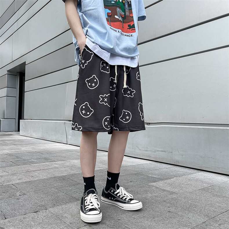 新款时尚潮牌百搭宽松五分裤青春流行潮流休闲ins夏季K1164-P28,男装休闲裤,星座512-2