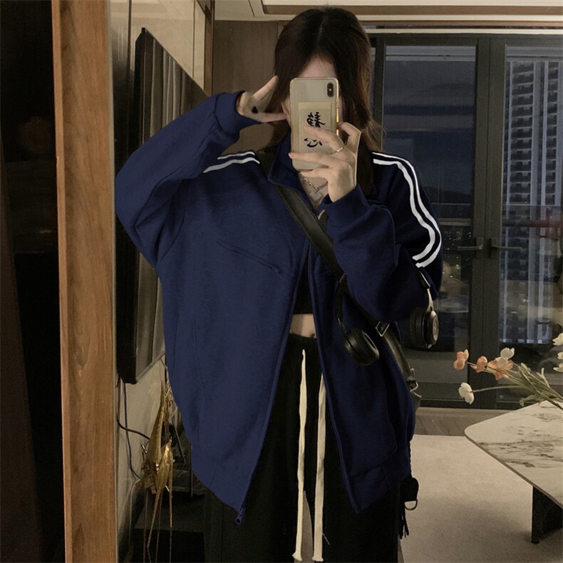 2025年秋款拉链卫衣潮牌男女美式百搭宽松运动开衫外套C799-P100,女装短外套,星座911-2(原星座613-2）