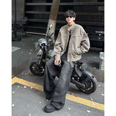 牛仔外套男士韩版潮流高街帅气宽松2025春季新款ins夹克W6196-P75，男装工装外套，星座412-2