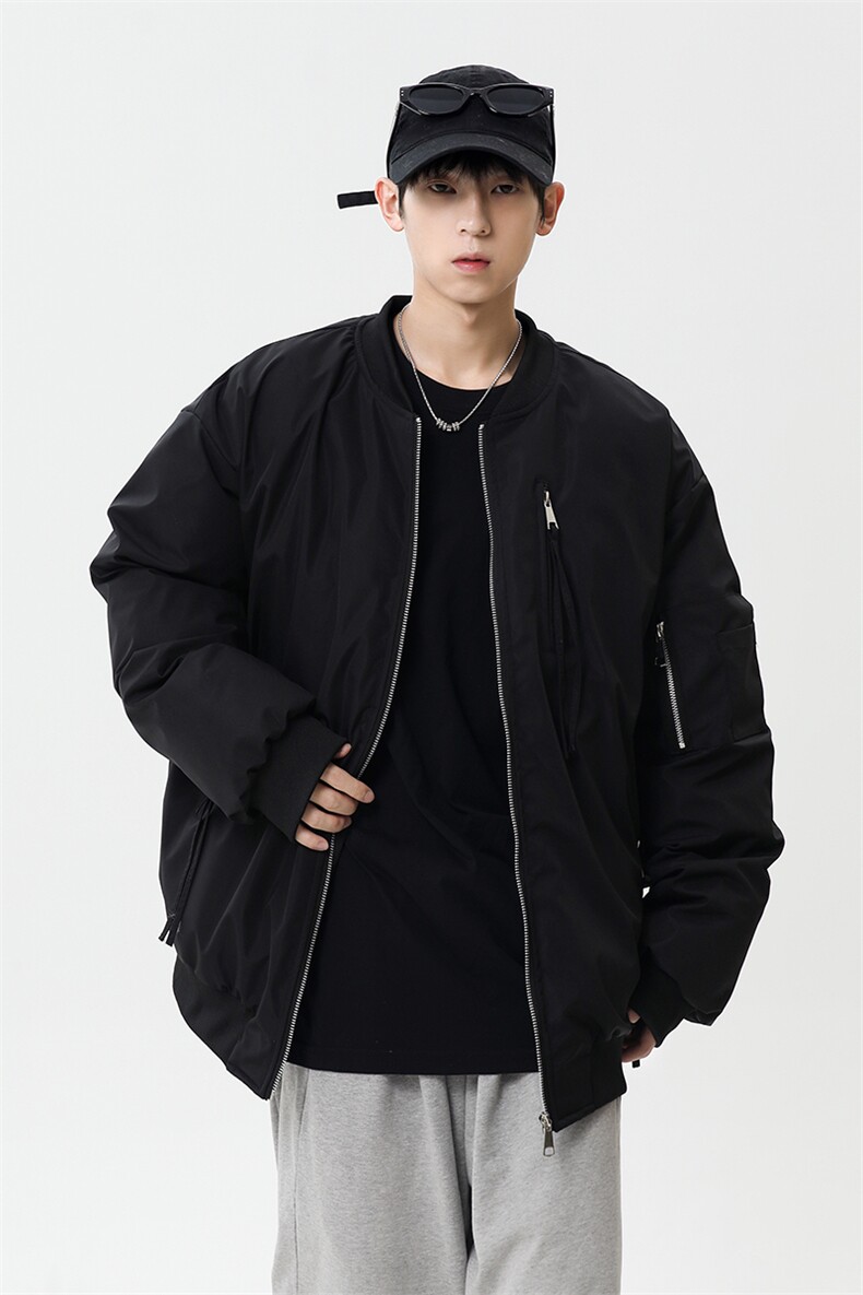 秋冬新款港风日系复古立保暖棉服棒球服男XZ213-MF02-P128控148,男装棉衣,星座213