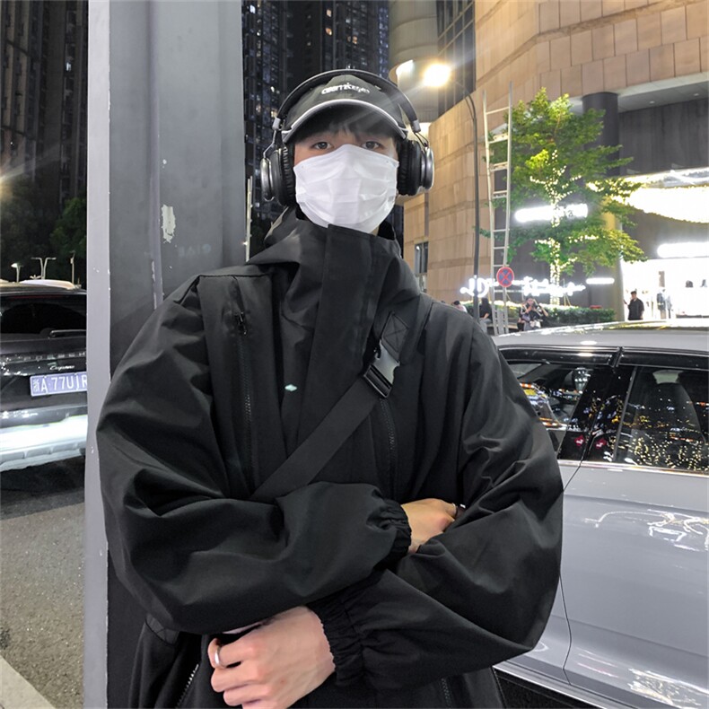 秋装新款现货港风防水多拉链冲锋衣男潮流夹克个性外套A113-2P53,男装夹克,电商A113-2
