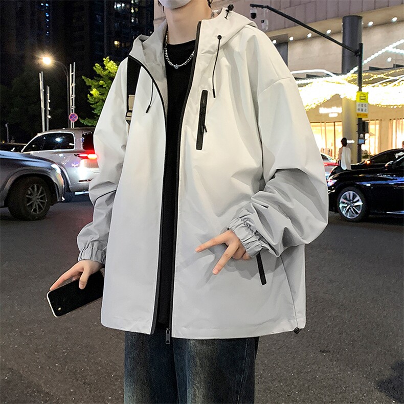 2024新款秋季外套男潮牌连帽渐变防水冲锋衣A436-2371-P80,女装短外套,电商A436