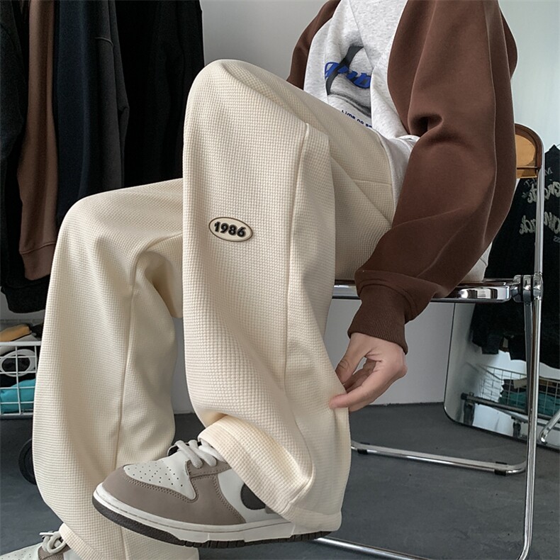 2025冬季新款华夫格贴标保暖羊羔绒直筒裤A316-1-K1212P45控65,男装棉衣,星座906（原电商a316-1）