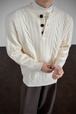 现货纽扣款套头针织衫毛衣打底衫310A-2MYY5015P68控88，男装T恤，星座310A-2