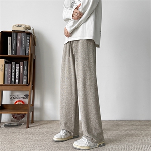 8XL-M 特大码糯米裤男垂感直筒宽松休闲羊绒裤子K995P55控78图片