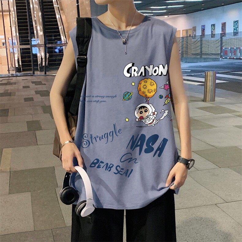 ！港风夏季无袖背心男汗衫男纯棉坎肩短袖T恤男B20-P20,男装背心/马甲,电商B367