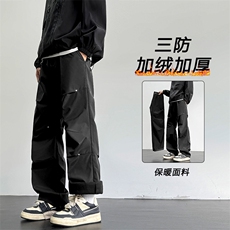 美式潮牌高街冲锋解构裤痞帅宽松直筒工装裤JRK730-特批-38，男装工装外套，星座718-1