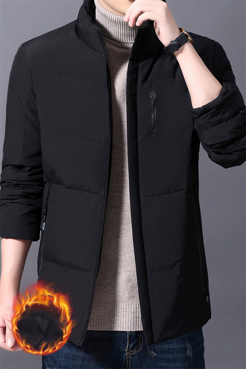 CX19917钱塘2020-2中年男士商务休闲冬季厚款百搭简约羽绒服P195,男装羽绒服,钱塘207-2