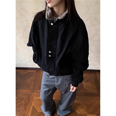 解构缉明线立领工装夹克秋冬加绒加厚廓形宽松棉服MS6060，男装夹克，星座1116A（原606A-3）