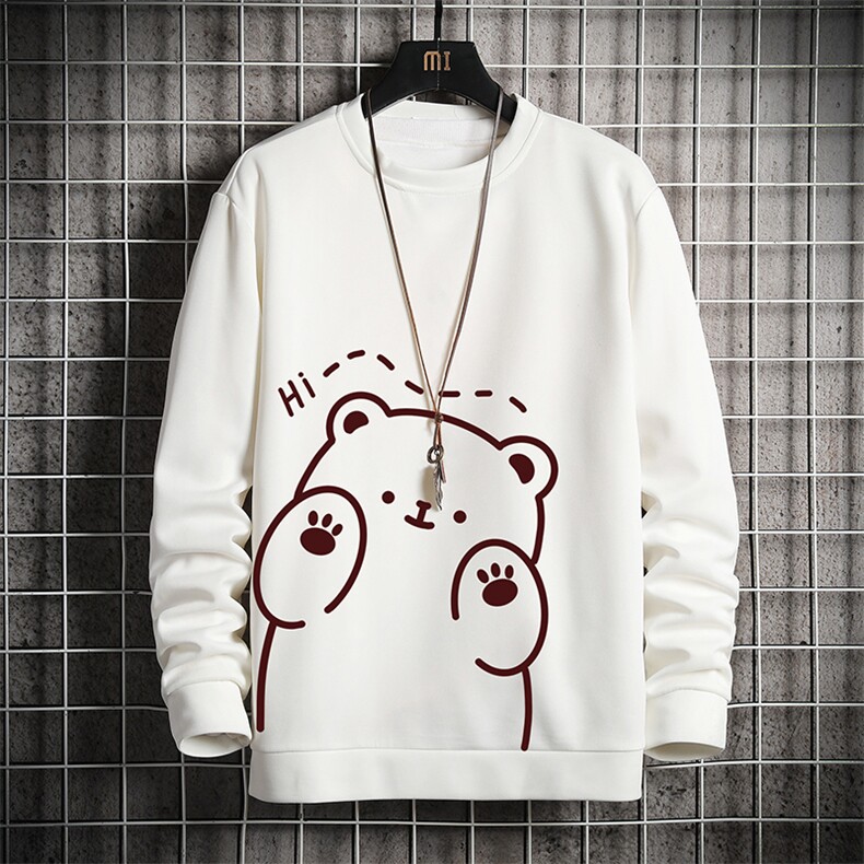 T4236-P25 加绒 P35 简约帅气百搭长袖t恤男大码胖子卫衣 网格图片