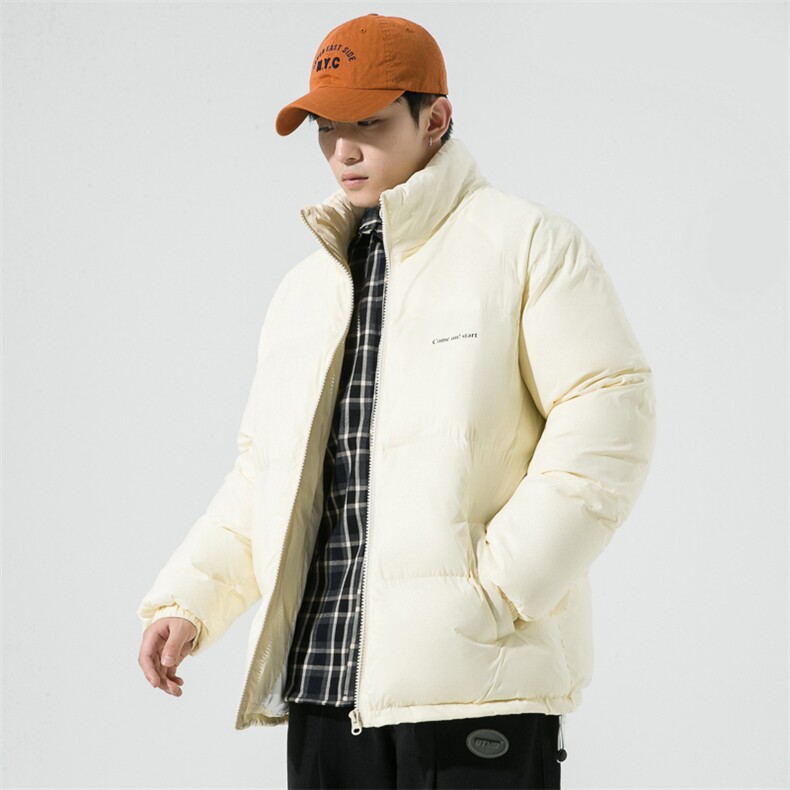 冬季简约加厚羽绒服男潮流印花个性羽绒衣外套男A266-YR01-P110，男装羽绒服，电商A266