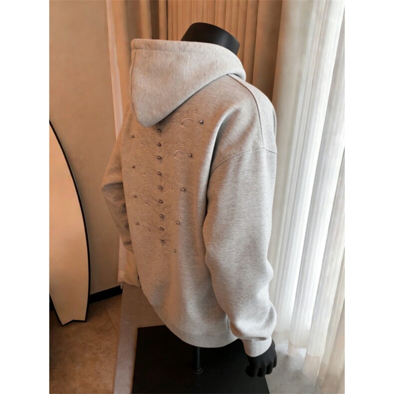 现货特P48美式复古钉珠铆钉情侣卫衣~XZ610A-W8745,男装卫衣,星座610A