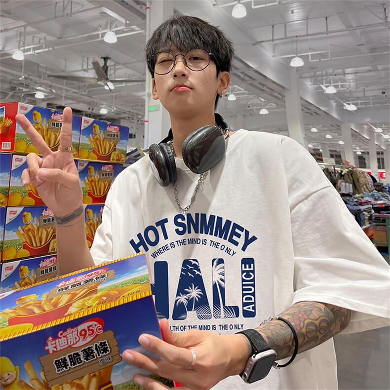 美式短袖t恤,男装T恤,电商A486