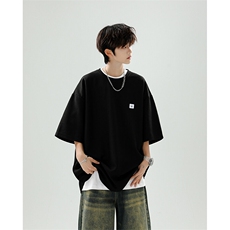 8XL-M重磅！特大码T潮牌上衣男中性华夫格短袖T恤DX304P25控39，男装T恤，电商D206-1