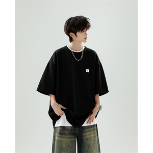 8XL-M 重磅！特大码T潮牌上衣男中性华夫格短袖T恤DX304P25控39图片