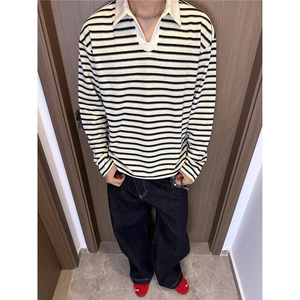 文艺简约百搭日系长袖POLO时尚潮流新款513APL2667P49