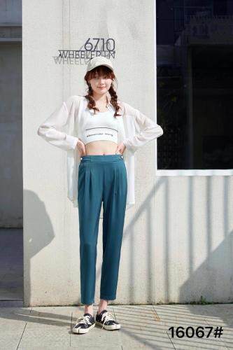 16067#?八分裤 多色八分裤?裤腰别致小点缀?做精致女人，女装，都市米兰
